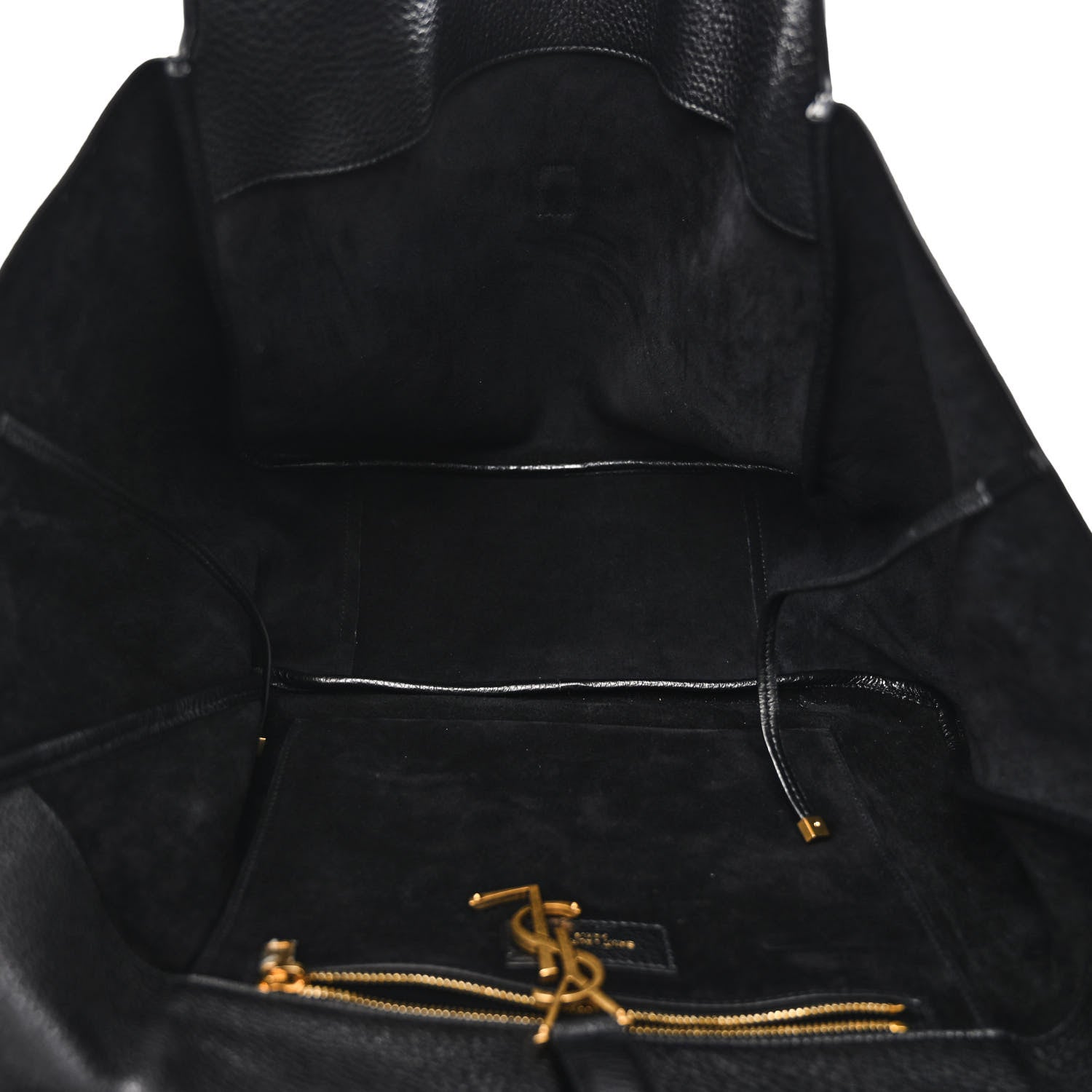 Saint Laurent Grained Deerskin Bea Tote Black 5 of 9