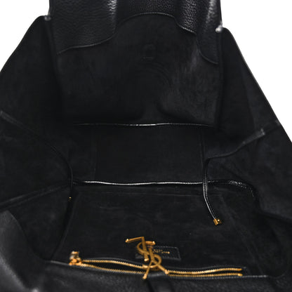 Saint Laurent Grained Deerskin Bea Tote Black 5 of 9