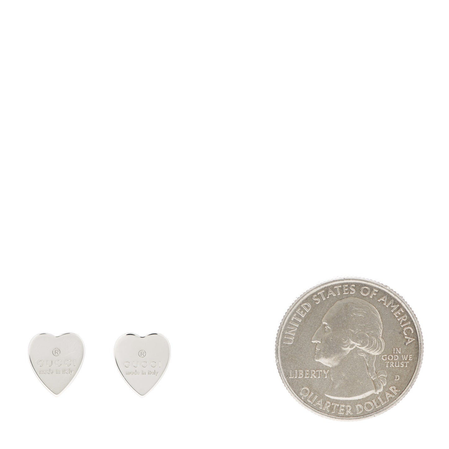 Sterling Silver Trademark Heart Stud Earrings