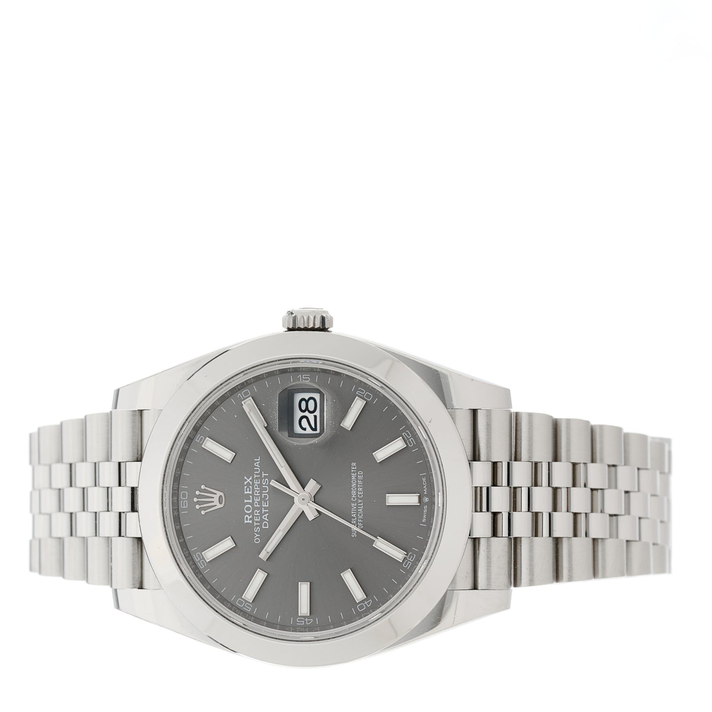 Stainless Steel 41mm Oyster Perpetual Datejust Watch Slate 126300