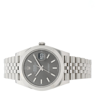 Rolex Stainless Steel 41mm Oyster Perpetual Datejust Watch Slate 126300 2 of 5