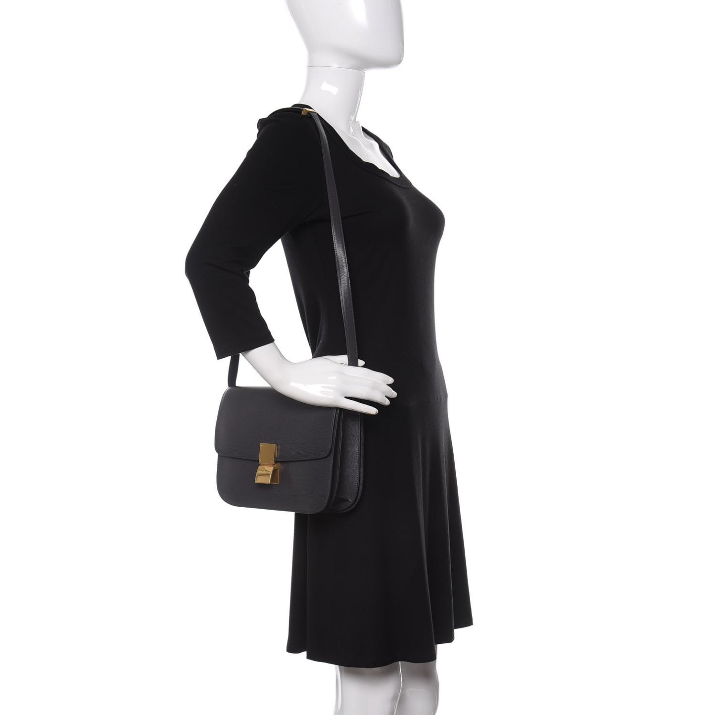 Liege Calfskin Medium Classic Box Flap Bag Liquorice
