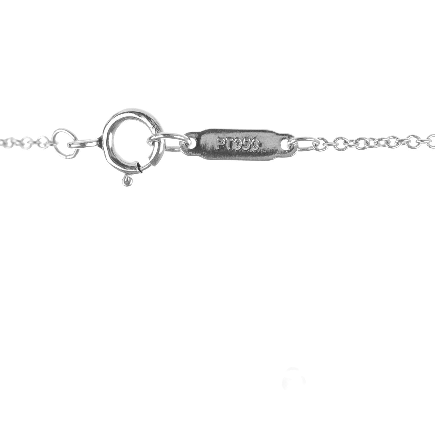 Tiffany Platinum Diamond Heart Station Pendant Necklace 5 of 5