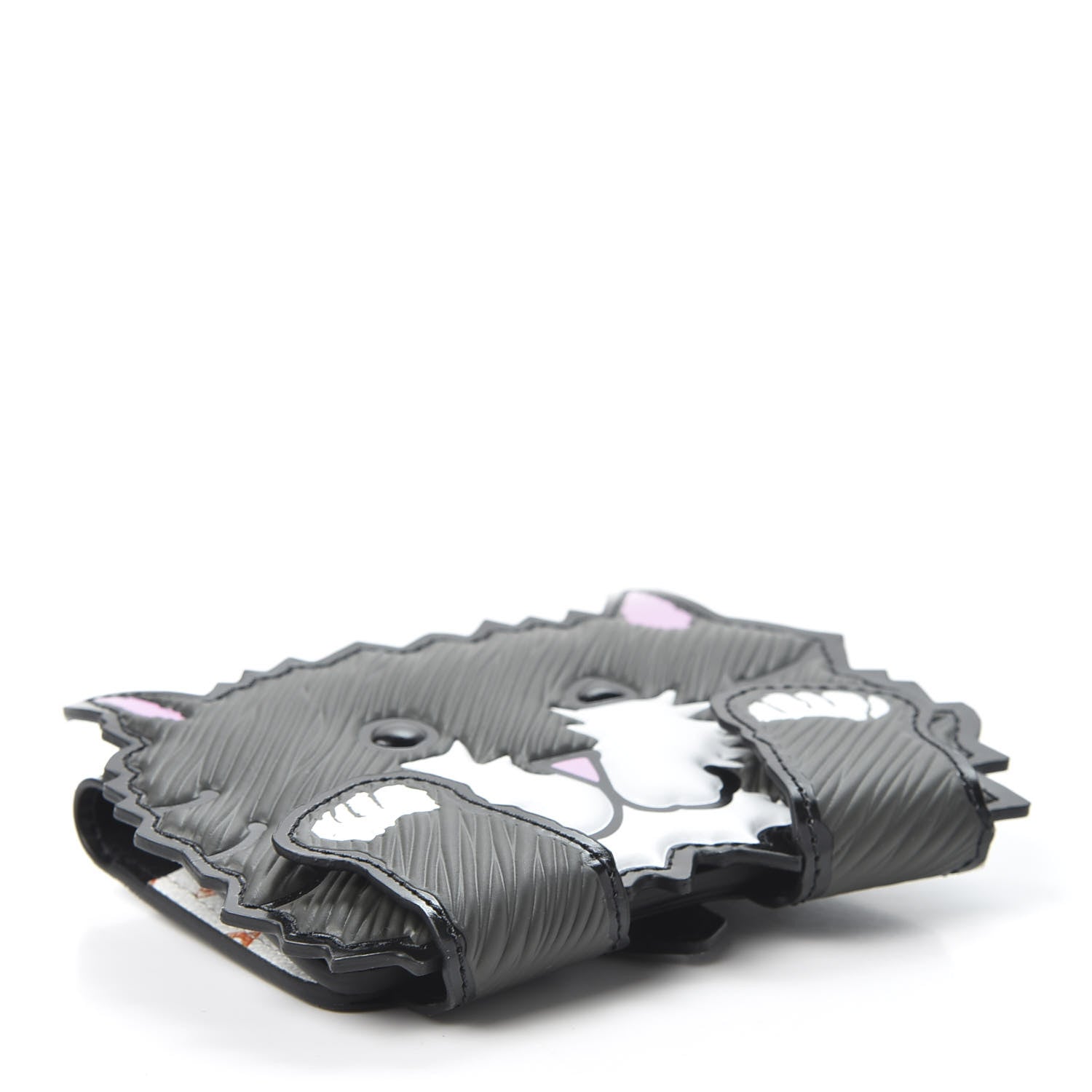 Louis Vuitton Epi Catogram Calfskin Cat Card Holder Black 4 of 7