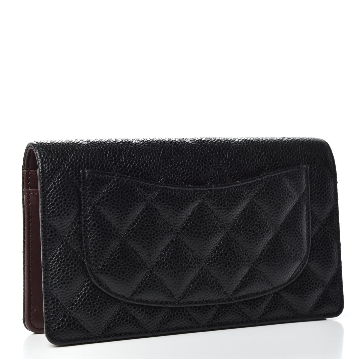 Caviar Quilted Yen Wallet Black