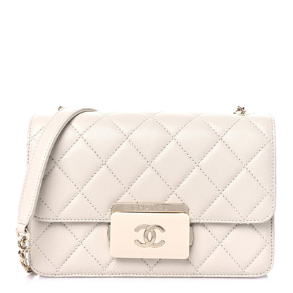Chanel Sheepskin Quilted Mini Beauty Lock Flap White 1 of 10