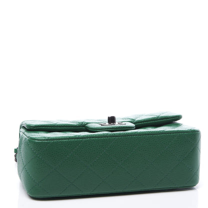 Chanel Caviar Quilted Mini Rectangular Flap Green 3 of 10