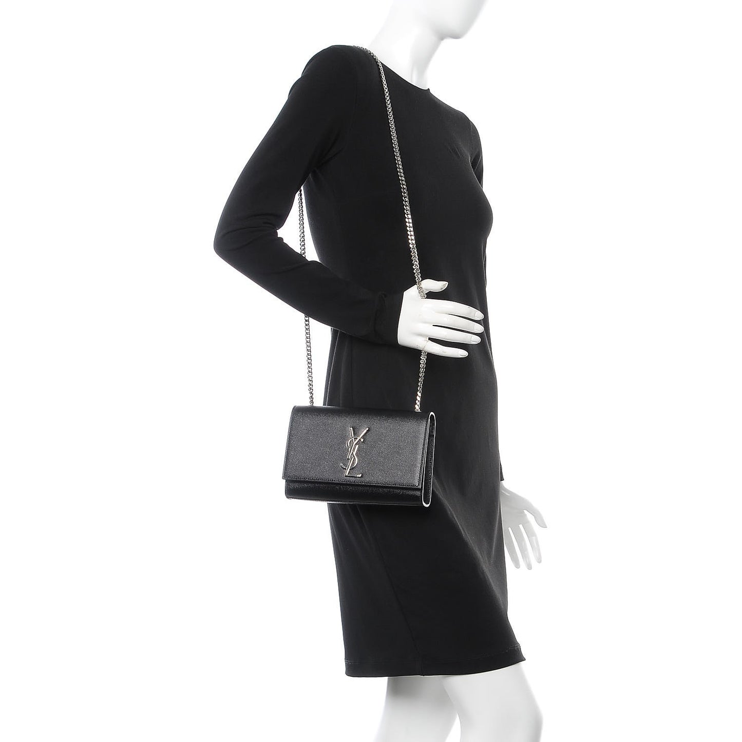 Grain De Poudre Small Monogram Kate Satchel Black
