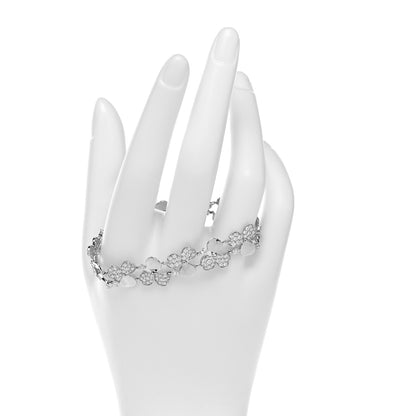Tiffany Platinum Diamond Paper Flowers Cluster Bracelet 2 of 5