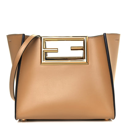 Fendi Vitello King Small Fendi Way Tote Miele Scuro 1 of 10
