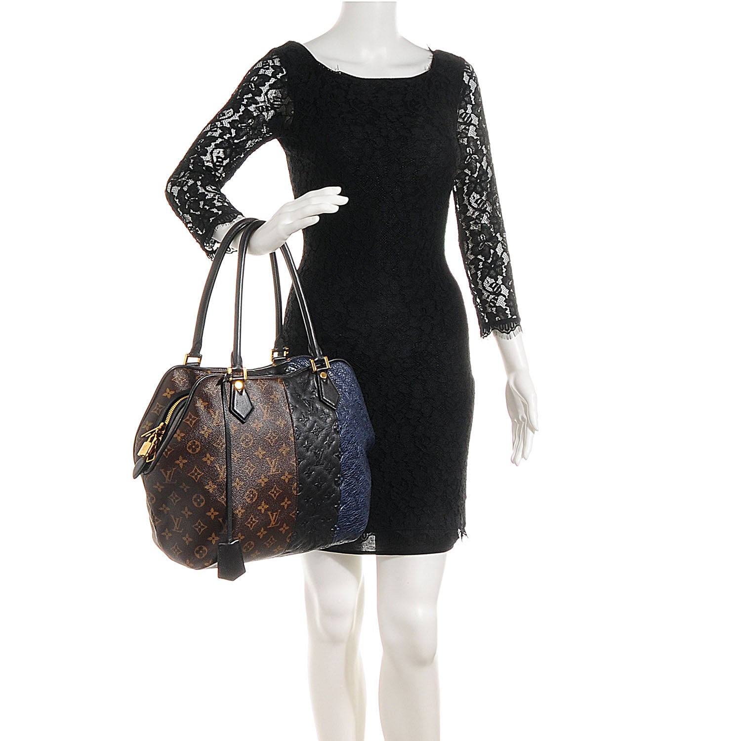 Louis Vuitton Monogram Stripes Medium Bag Marine 2 of 7