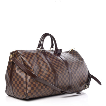 Louis Vuitton Damier Ebene Keepall Bandouliere 55 3 of 7
