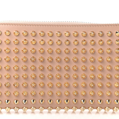 Christian Louboutin Calfskin Panettone Spiked Zip Around Wallet Dune 9 of 9