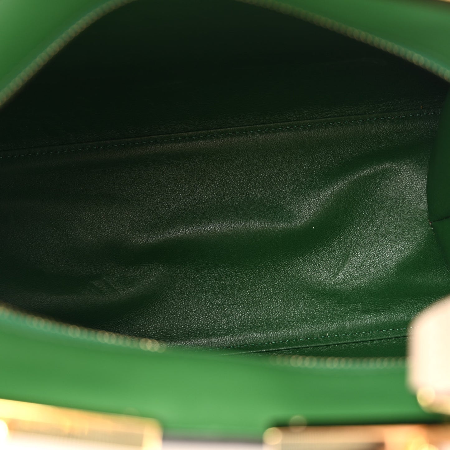 Vitello Dolce Shiny Nappa Petite 3Jours Tote Tortora Emerald