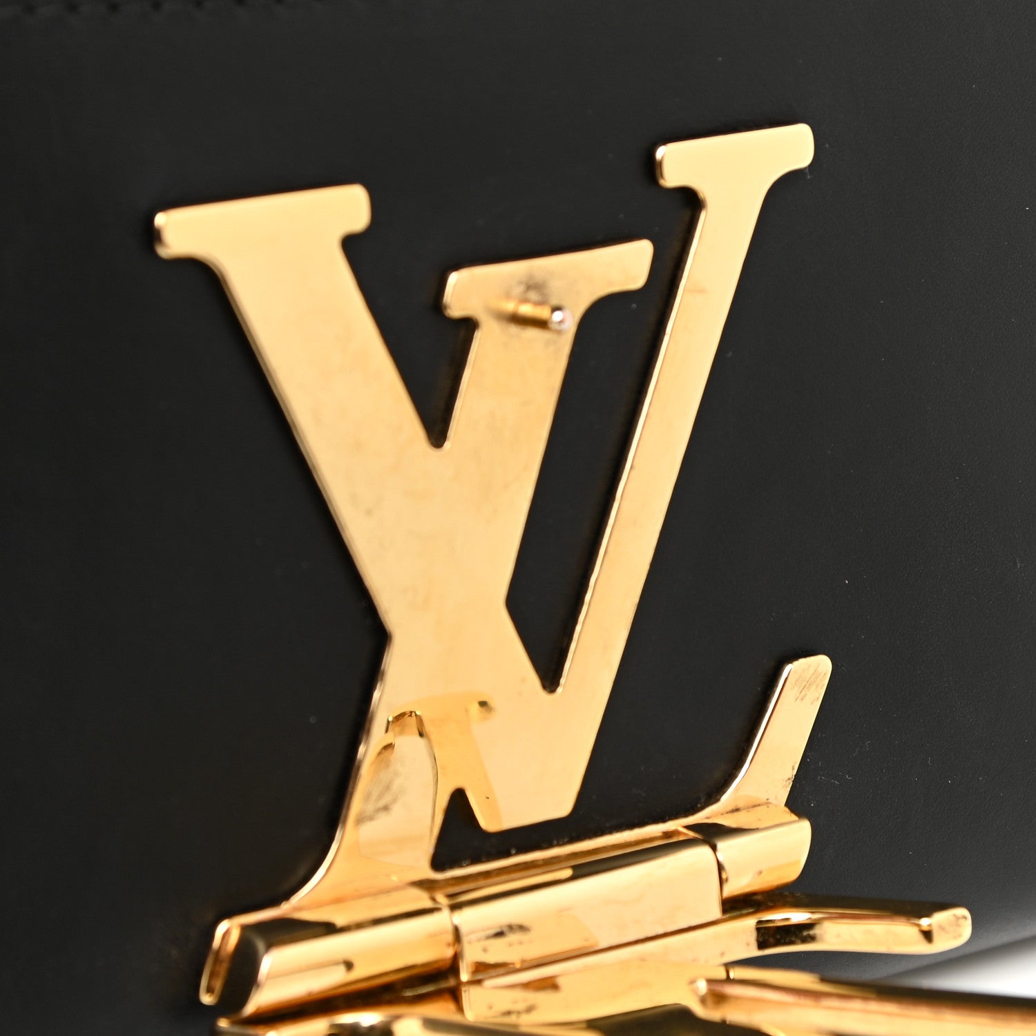 Louis Vuitton Calfskin Chain Louise MM Black 12 of 18