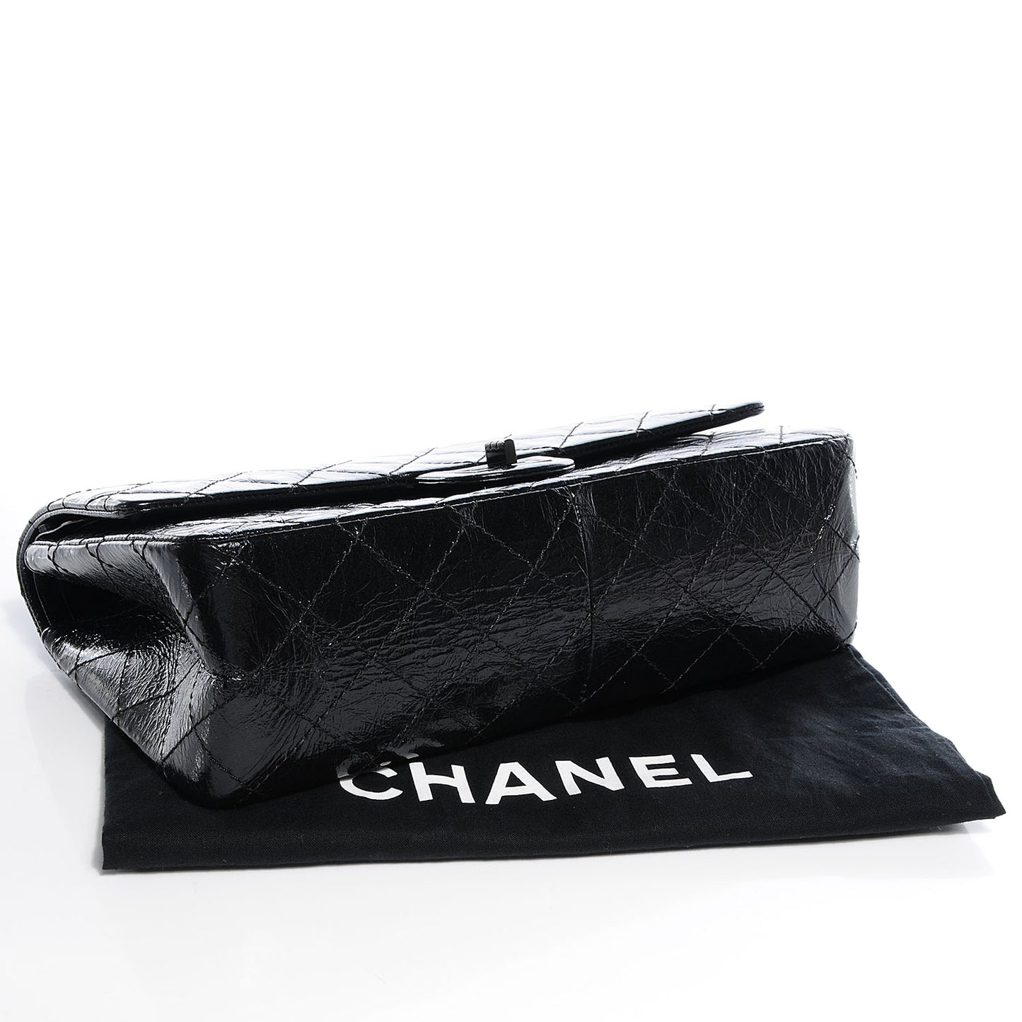 Glazed Calfskin 2.55 Reissue 226 Black Flap