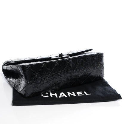 Chanel Glazed Calfskin 2.55 Reissue 226 Black Flap 4 of 10