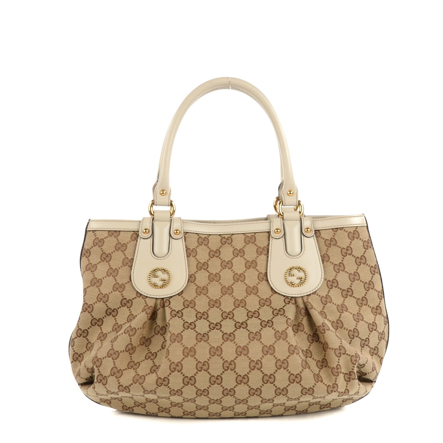 Gucci Monogram Medium Scarlett Studded Tote Off White 1 of 7