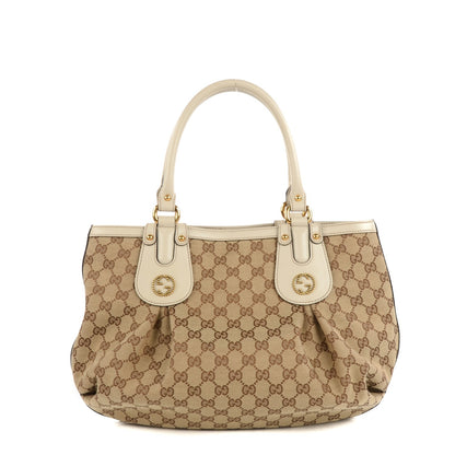 Gucci Monogram Medium Scarlett Studded Tote Off White 1 of 7