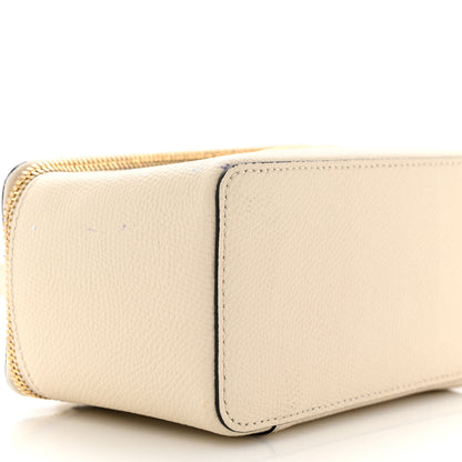 Valentino Garavani Grainy Calfskin Vlogo Vanity Case White 8 of 10