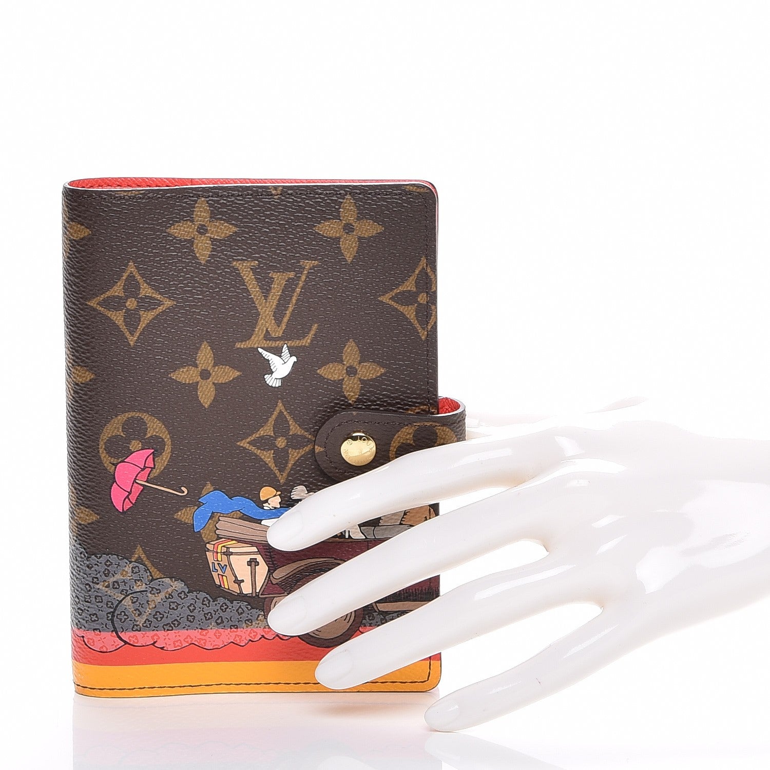 Louis Vuitton Monogram 2015 Christmas Animation Small Ring Agenda Cover Poppy 2 of 7