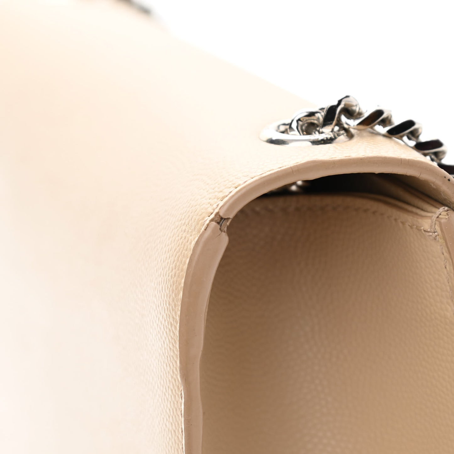 Grain De Poudre Medium Classic Monogram Kate Satchel Sable Beige