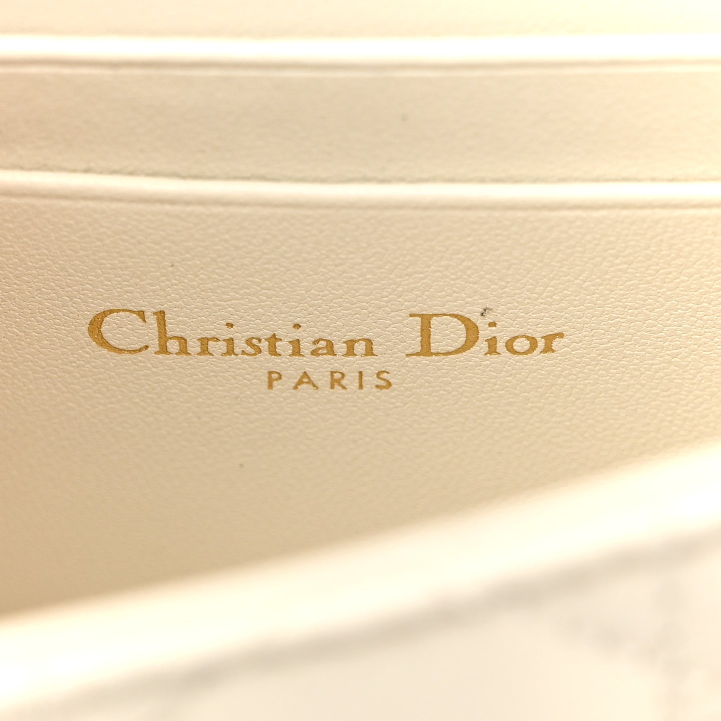 Lambskin Cannage Dior Talk Phone Pouch Latte