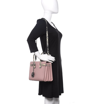 Saint Laurent Calfskin Embossed Python Baby Sac De Jour Powder Pink 2 of 13