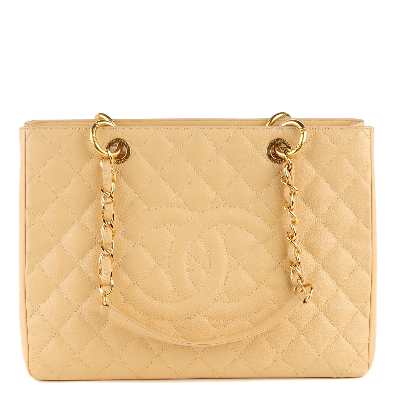 Chanel Caviar Quilted Grand Shopping Tote GST Beige Clair 1 of 7
