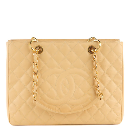Chanel Caviar Quilted Grand Shopping Tote GST Beige Clair 1 of 7