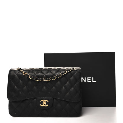 Chanel Caviar Quilted Jumbo Double Flap Black 11 of 11