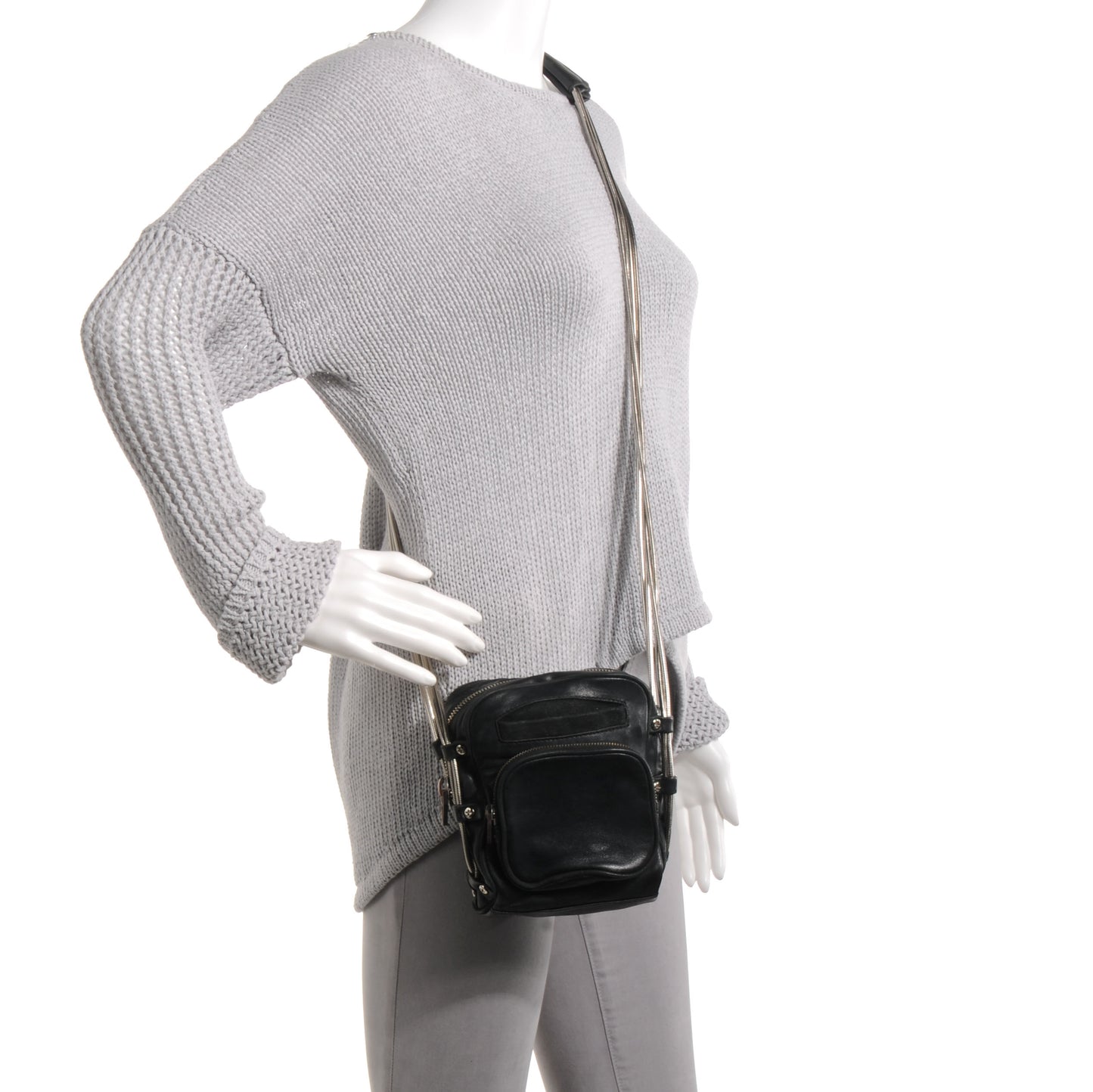 Lambskin Mini Brenda Chain Camera Bag Black