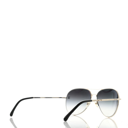 Chanel Aviator CC Sunglasses 4189 T-Q Silver 4 of 7