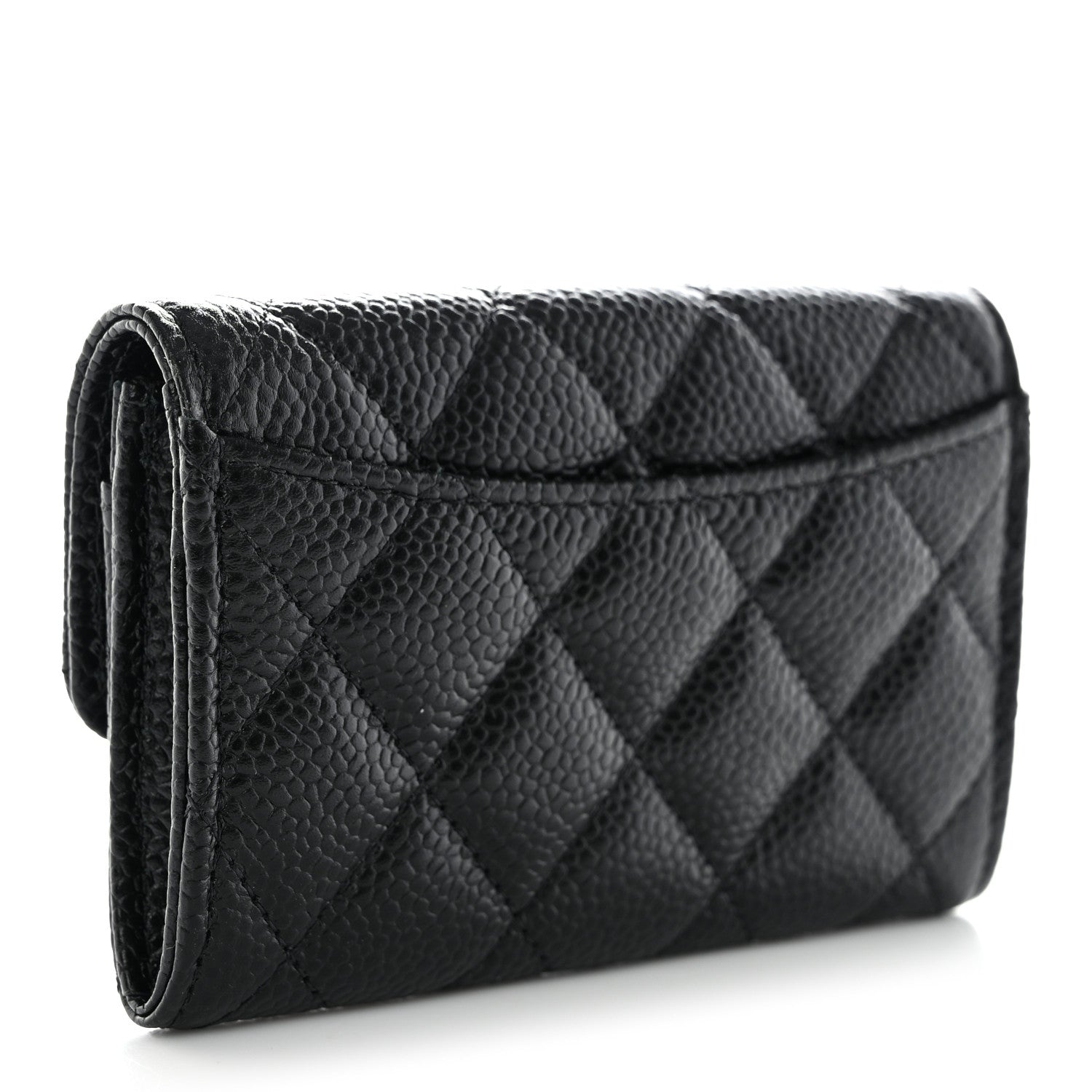 Chanel Caviar Quilted Flap Card Holder Wallet Black 3 of 8