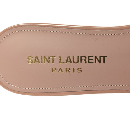 Saint Laurent Patent Tribute 05 Slide Sandals 35 Nude 9 of 11