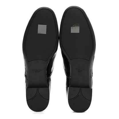 Prada Vernice Lace Up Oxfords 38 Black 6 of 9