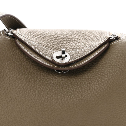 Hermes Taurillon Clemence Mini Lindy 20 Etoupe 8 of 11