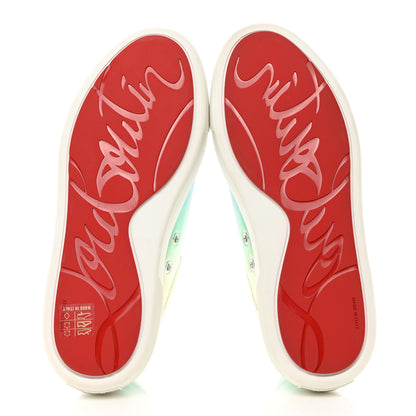 Christian Louboutin Metallic Calfskin Flat Sneakers 38 White Multicolor 5 of 7