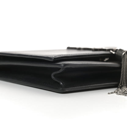 Saint Laurent Smooth Calfskin Classic Monogram Pins Kate Tassel Chain Wallet Black 8 of 18