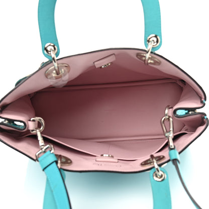 Christian Dior Ostrich Medium Diorissimo Tote Turquoise 6 of 13