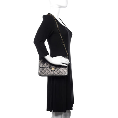 Chanel Lambskin Quilted Medium Single Flap Black 2 of 16