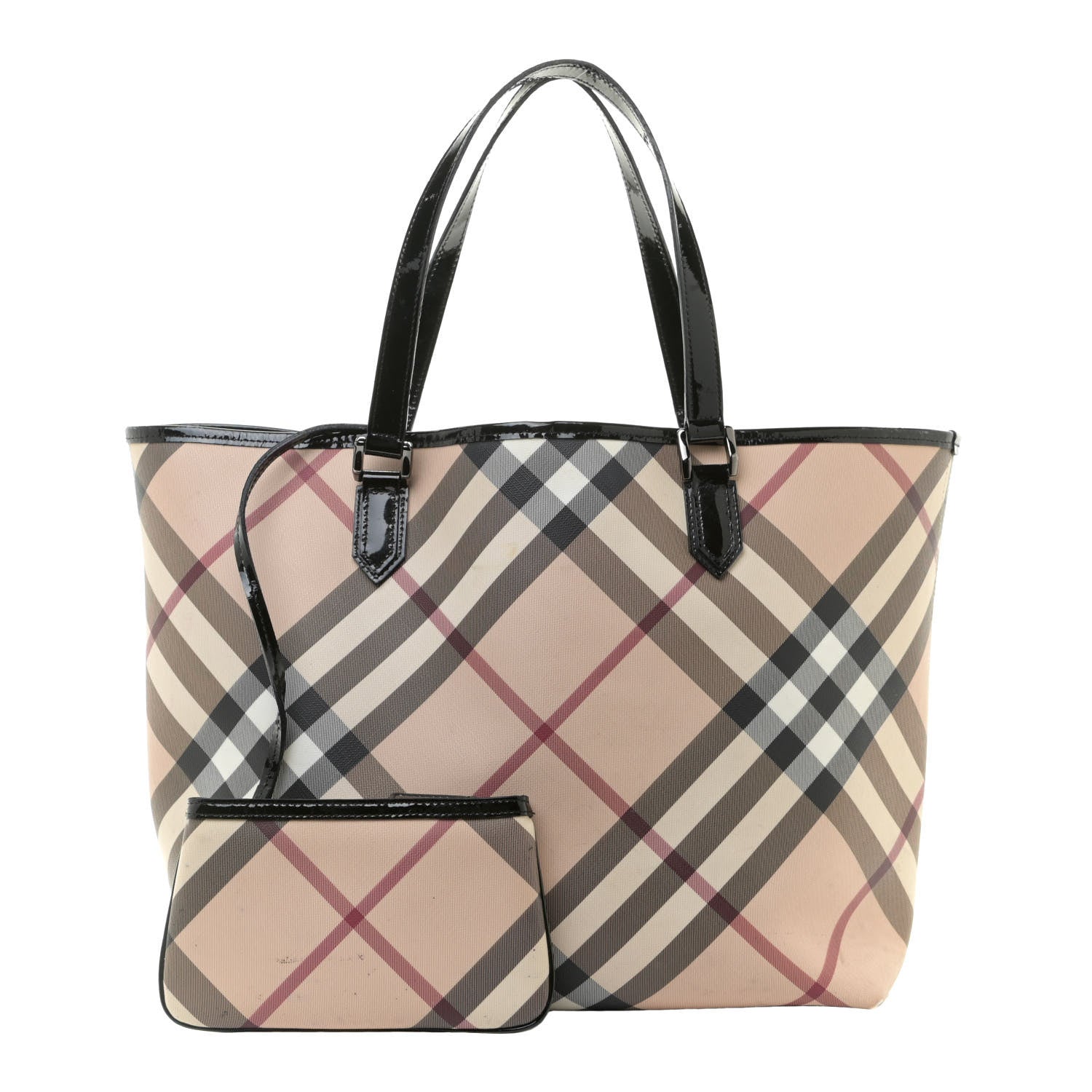 Burberry Nova Check Large Nickie Tote Black 1 of 11