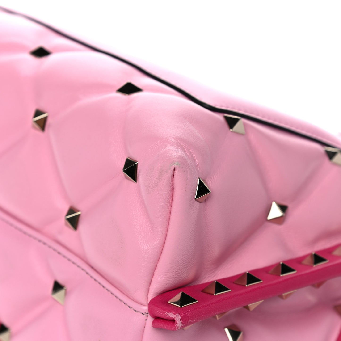 Nappa Medium Candystud Top Handle Bag Absolute Disco Pink