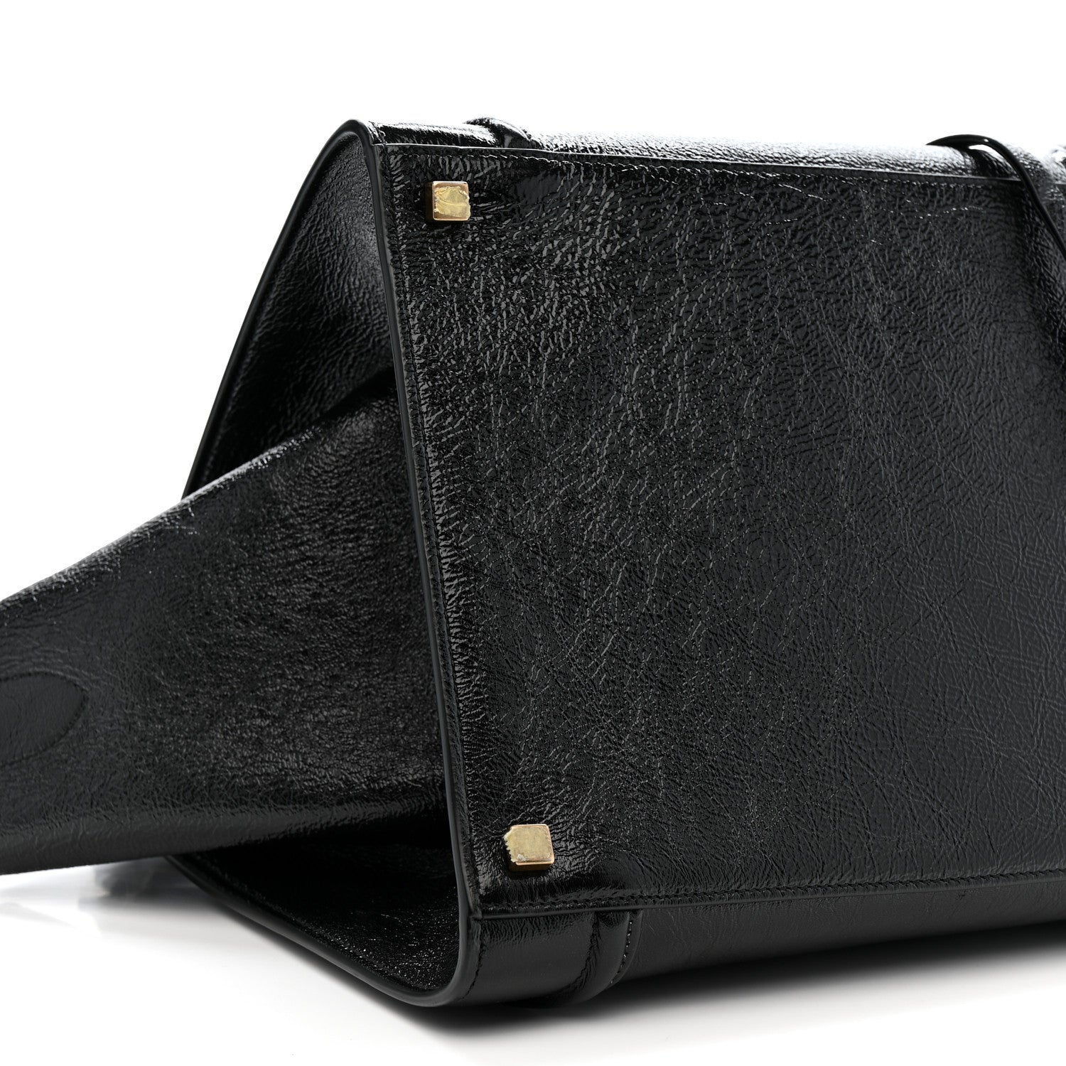 Celine Crinkled Patent Calfskin Medium Phantom Luggage Black 10 of 11