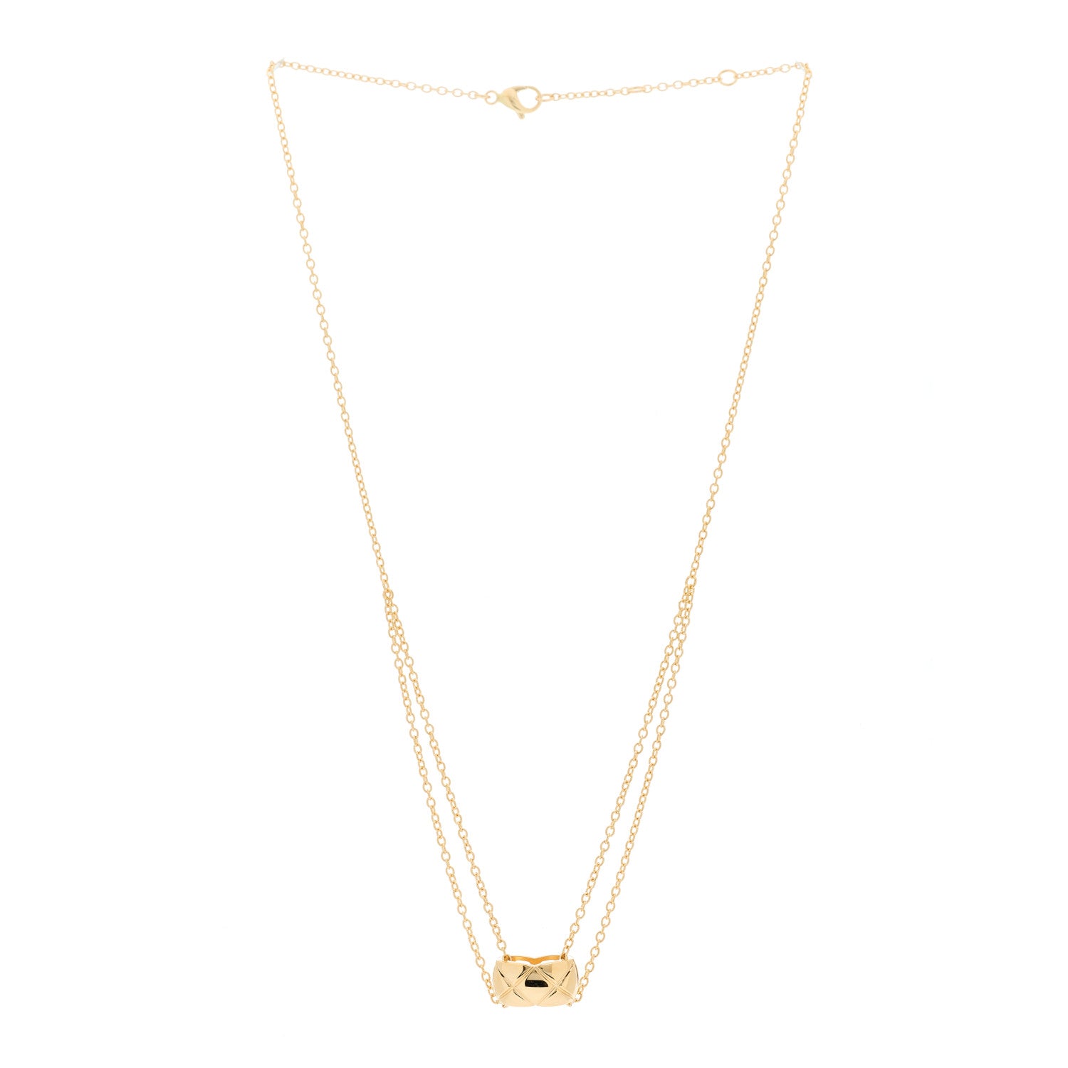 Chanel 18K Yellow Gold Coco Crush Pendant Necklace 2 of 5