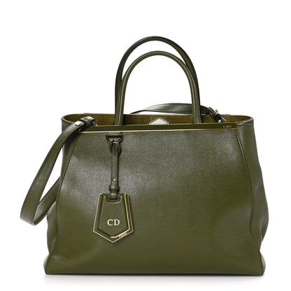 Fendi Vitello Elite Regular 2Jours Tote Oliva 1 of 10