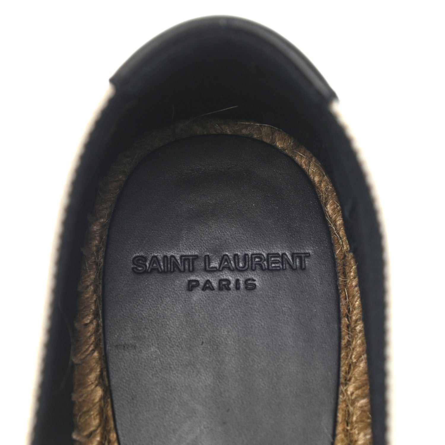Saint Laurent Canvas Elba Logo Embroidered Espadrilles 38 Panna 7 of 10