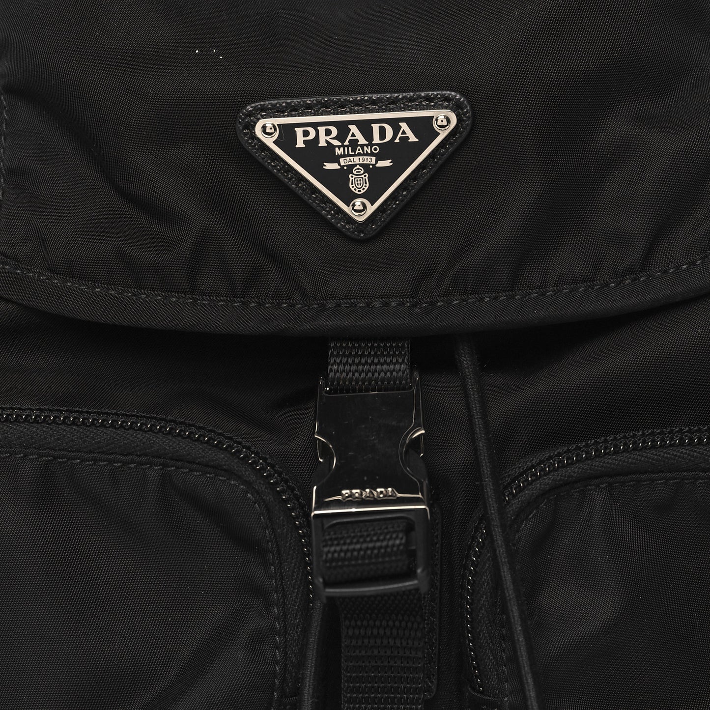 Tessuto Nylon Saffiano Vela Backpack Black