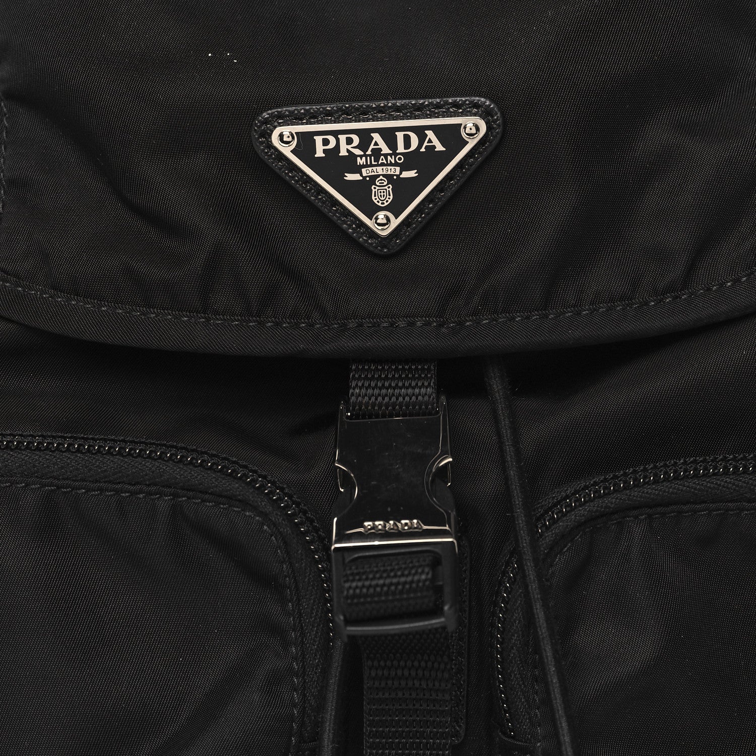 Prada Tessuto Nylon Saffiano Vela Backpack Black 7 of 9