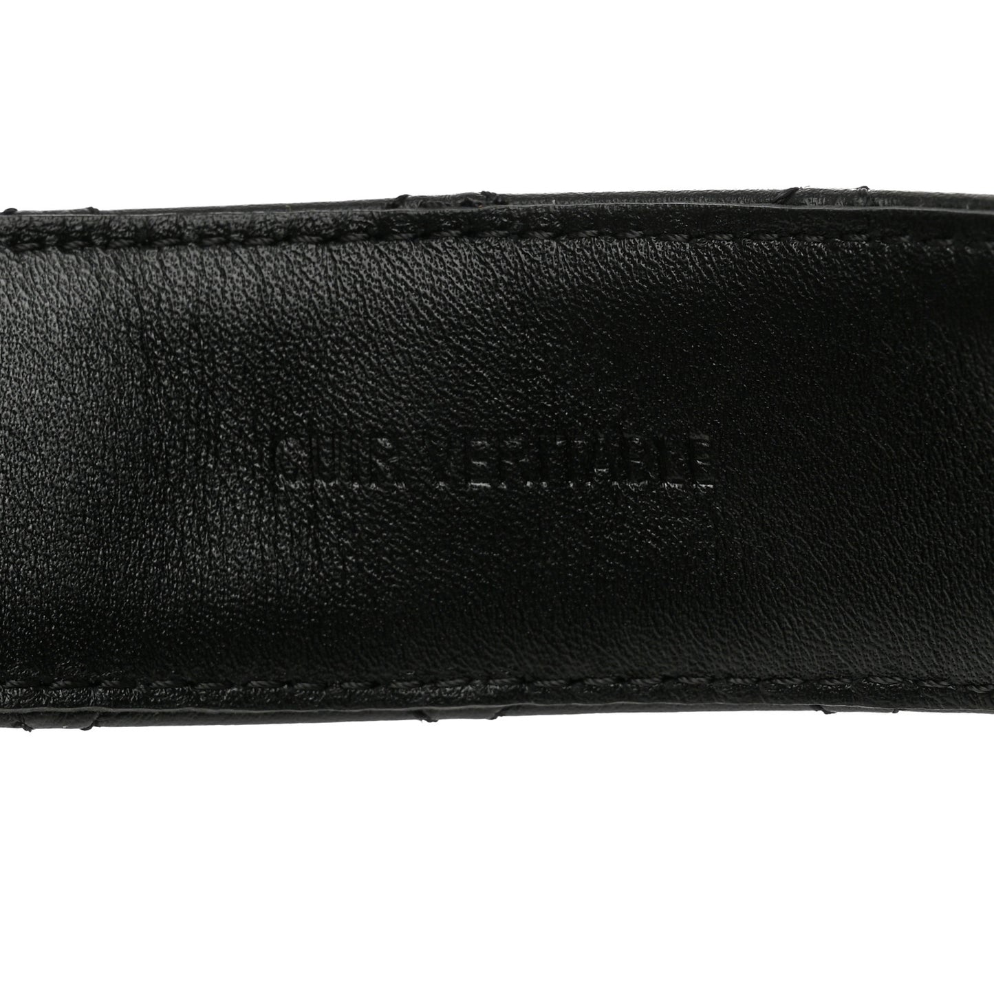 Calfskin Quilted CC Chain Belt 75/30 Black